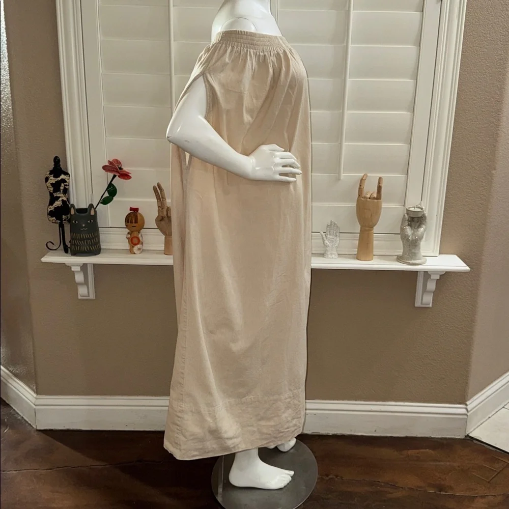 Free People Siyah Off The Shoulder Midi Dress Taupe